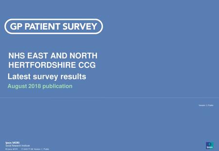 NHS EAST AND NORTH HERTFORDSHIRE CCG