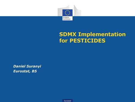 SDMX Implementation for PESTICIDES