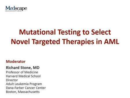 Mutational Testing to Select Novel Targeted Therapies in AML