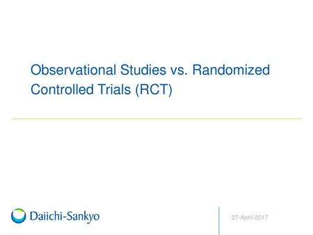 Observational Studies vs. Randomized Controlled Trials (RCT)