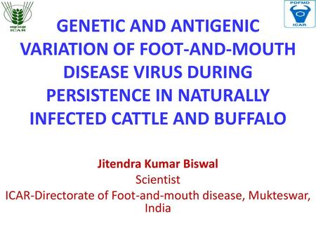 ICAR-Directorate of Foot-and-mouth disease, Mukteswar, India