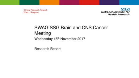 SWAG SSG Brain and CNS Cancer Meeting