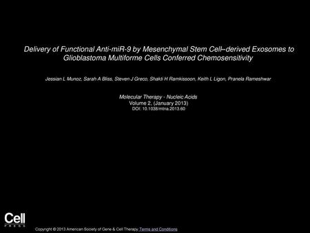 Molecular Therapy - Nucleic Acids