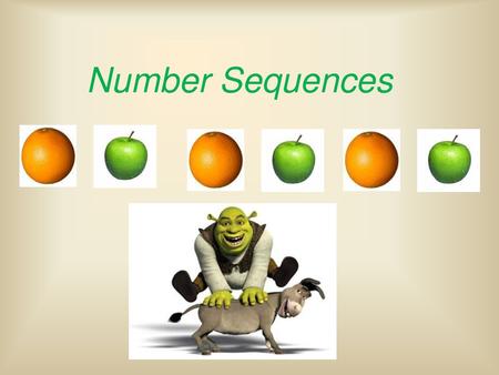 Number Sequences.