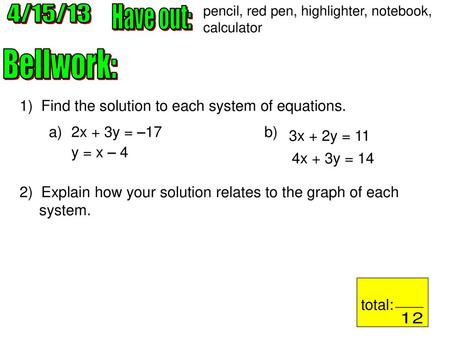 pencil, red pen, highlighter, notebook, calculator