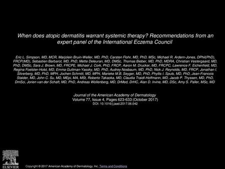 When does atopic dermatitis warrant systemic therapy