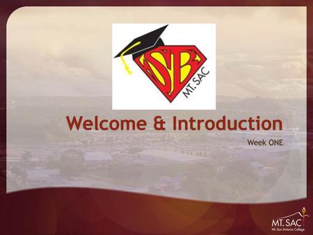 Welcome & Introduction