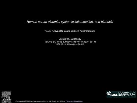 Human serum albumin, systemic inflammation, and cirrhosis