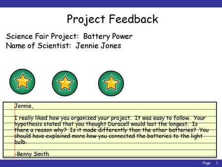 Science Fair Project: Battery Power