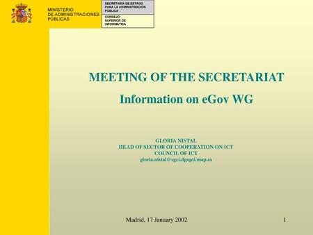 MEETING OF THE SECRETARIAT