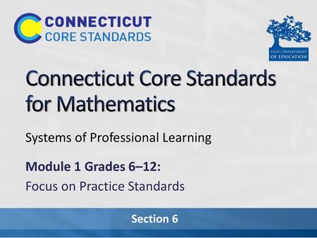 Connecticut Core Standards for Mathematics