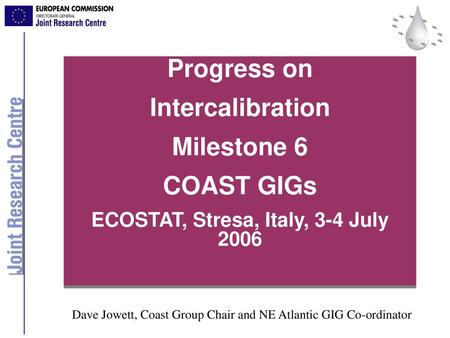 ECOSTAT, Stresa, Italy, 3-4 July 2006