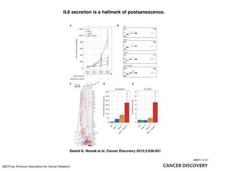 IL6 secretion is a hallmark of postsenescence.