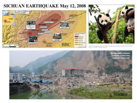 SICHUAN EARTHQUAKE May 12, 2008