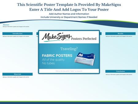 This Scientific Poster Template Is Provided By MakeSigns