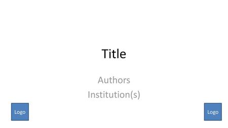 Authors Institution(s)