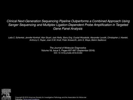 Clinical Next-Generation Sequencing Pipeline Outperforms a Combined Approach Using Sanger Sequencing and Multiplex Ligation-Dependent Probe Amplification.