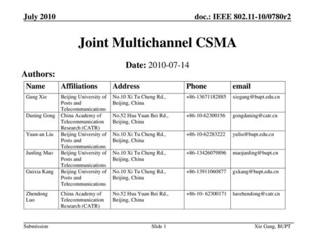 Joint Multichannel CSMA