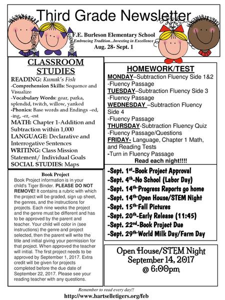 Third Grade Newsletter