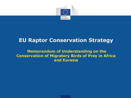 EU Raptor Conservation Strategy Memorandum of Understanding on the Conservation of Migratory Birds of Prey in Africa and Eurasia.