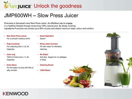 JMP600WH – Slow Press Juicer