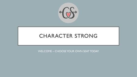 WELCOME – CHOOSE YOUR OWN SEAT TODAY