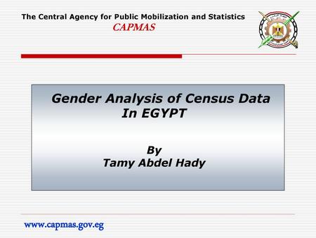 The Central Agency for Public Mobilization and Statistics CAPMAS