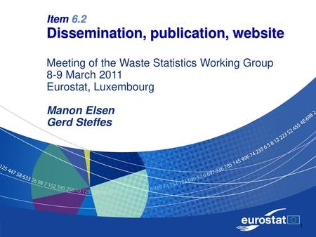 Meeting of the Waste Statistics Working Group 8-9 March 2011