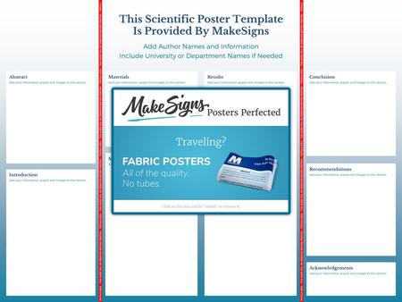 This Scientific Poster Template Is Provided By MakeSigns