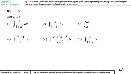 Inverse Trig Integrals