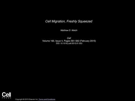 Cell Migration, Freshly Squeezed