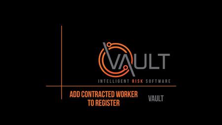 This presentation document has been prepared by Vault Intelligence Limited (“Vault) and is intended for off line demonstration, presentation and educational.