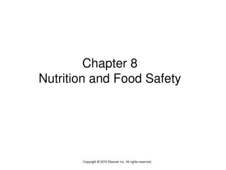 Nutrition and Food Safety