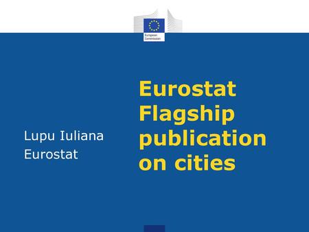 Eurostat Flagship publication on cities