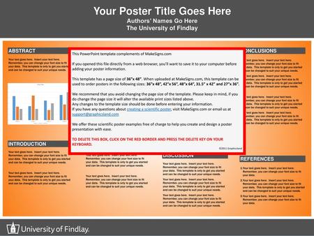 Your Poster Title Goes Here The University of Findlay