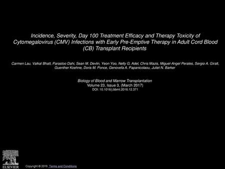 Biology of Blood and Marrow Transplantation