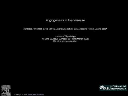 Angiogenesis in liver disease