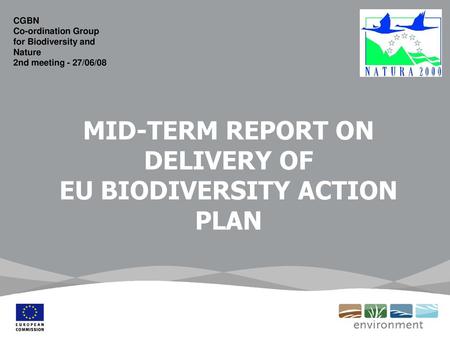 MID-TERM REPORT ON DELIVERY OF EU BIODIVERSITY ACTION PLAN