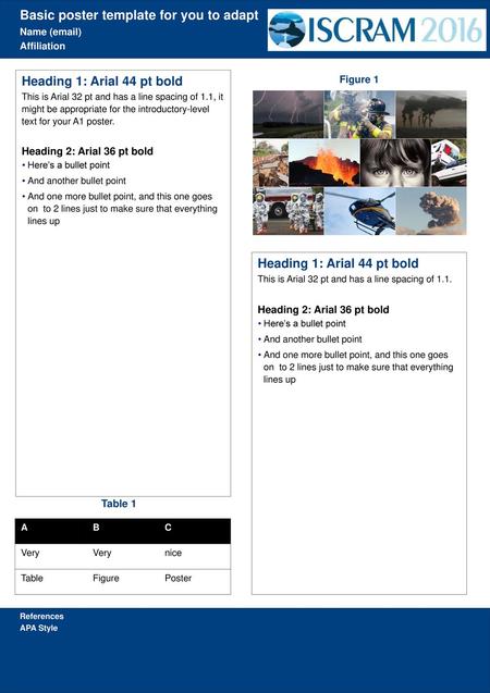 References Basic poster template for you to adapt