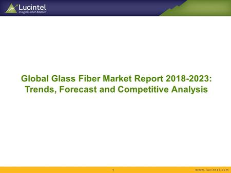 Global Glass Fiber Market Report : Trends, Forecast and Competitive Analysis 1.