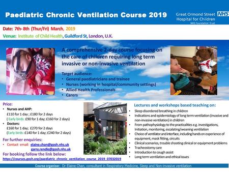 Paediatric Chronic Ventilation Course 2019