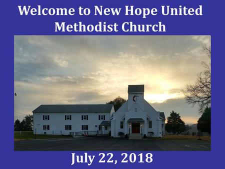 Welcome to New Hope United Methodist Church