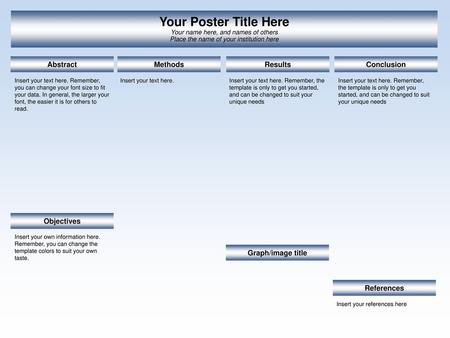 Your Poster Title Here Abstract Methods Results Conclusion Objectives