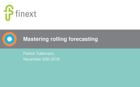 Mastering rolling forecasting