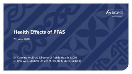 Health Effects of PFAS 7th June 2018