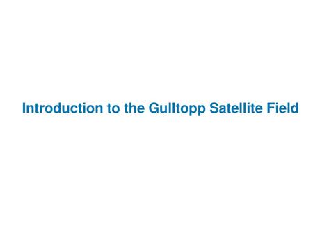 Introduction to the Gulltopp Satellite Field