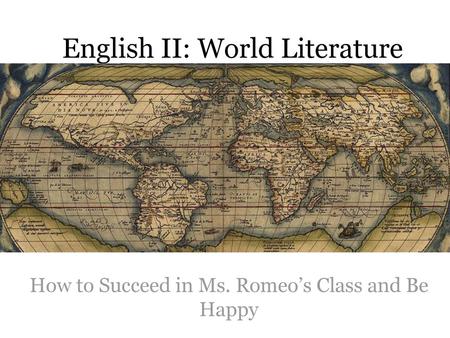 English II: World Literature