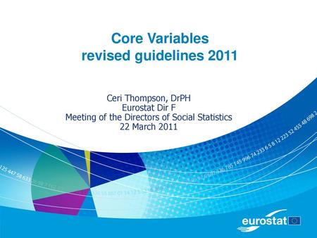 Core Variables revised guidelines 2011