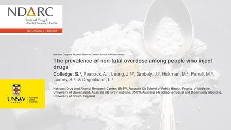 The prevalence of non-fatal overdose among people who inject drugs