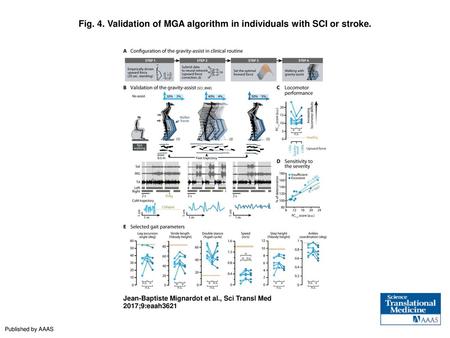 Fig. 4. Validation of MGA algorithm in individuals with SCI or stroke.